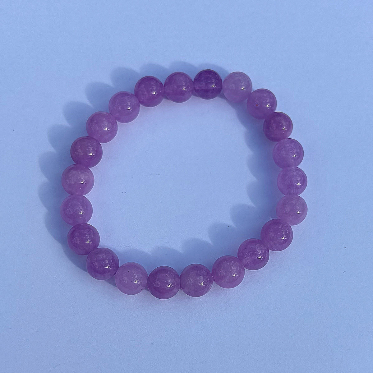 Purple Jade Beaded Bracelet