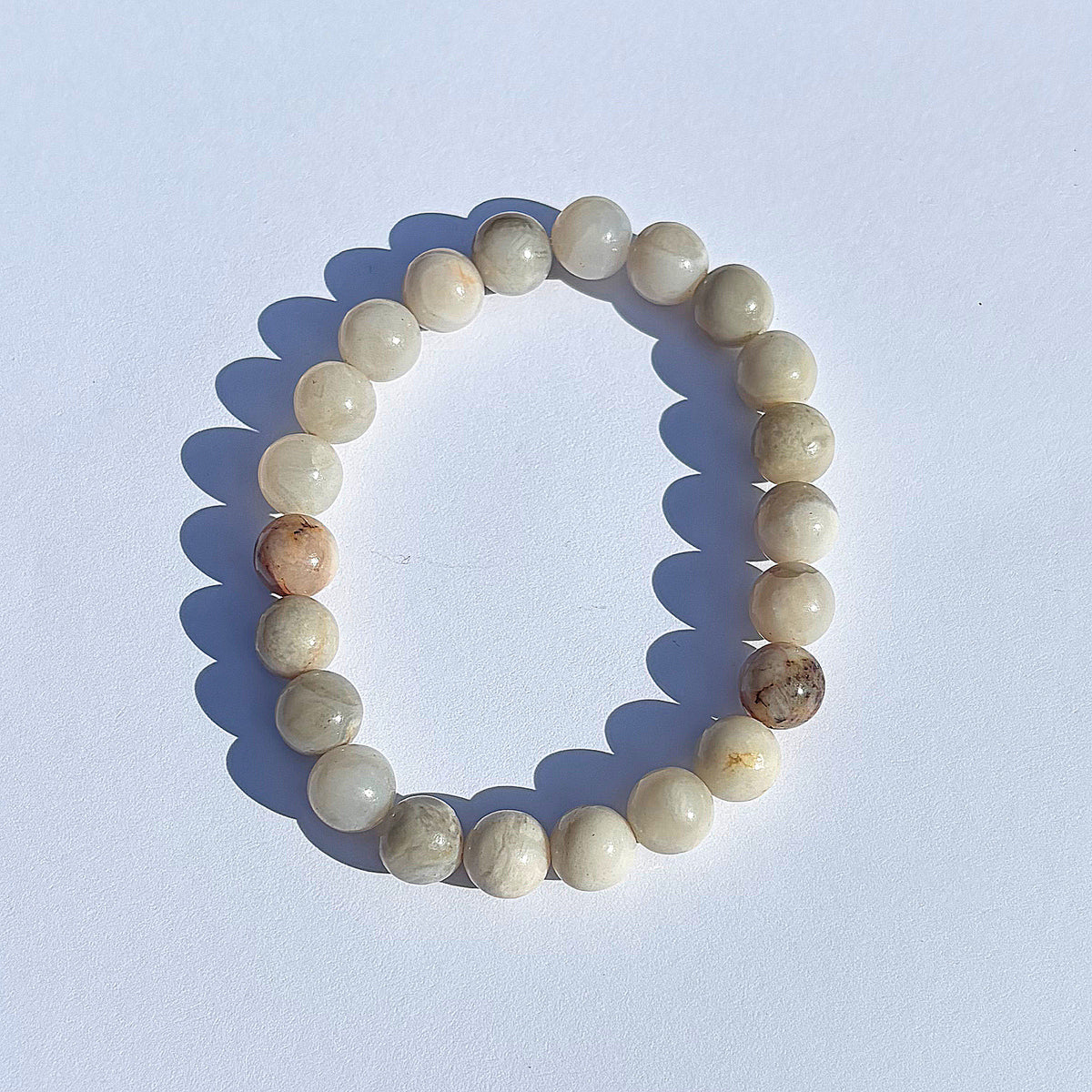 White Lace Beaded Bracelet