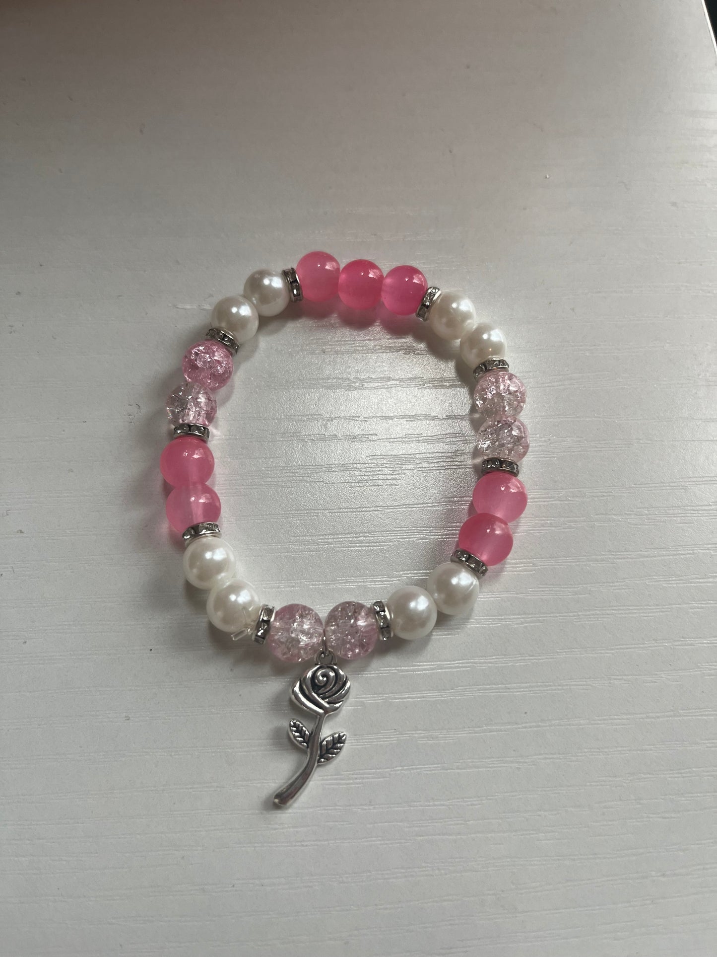 White Rose pearl bracelet