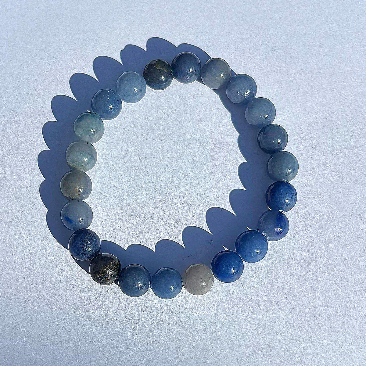 Blue Adventurine Beaded Bracelet