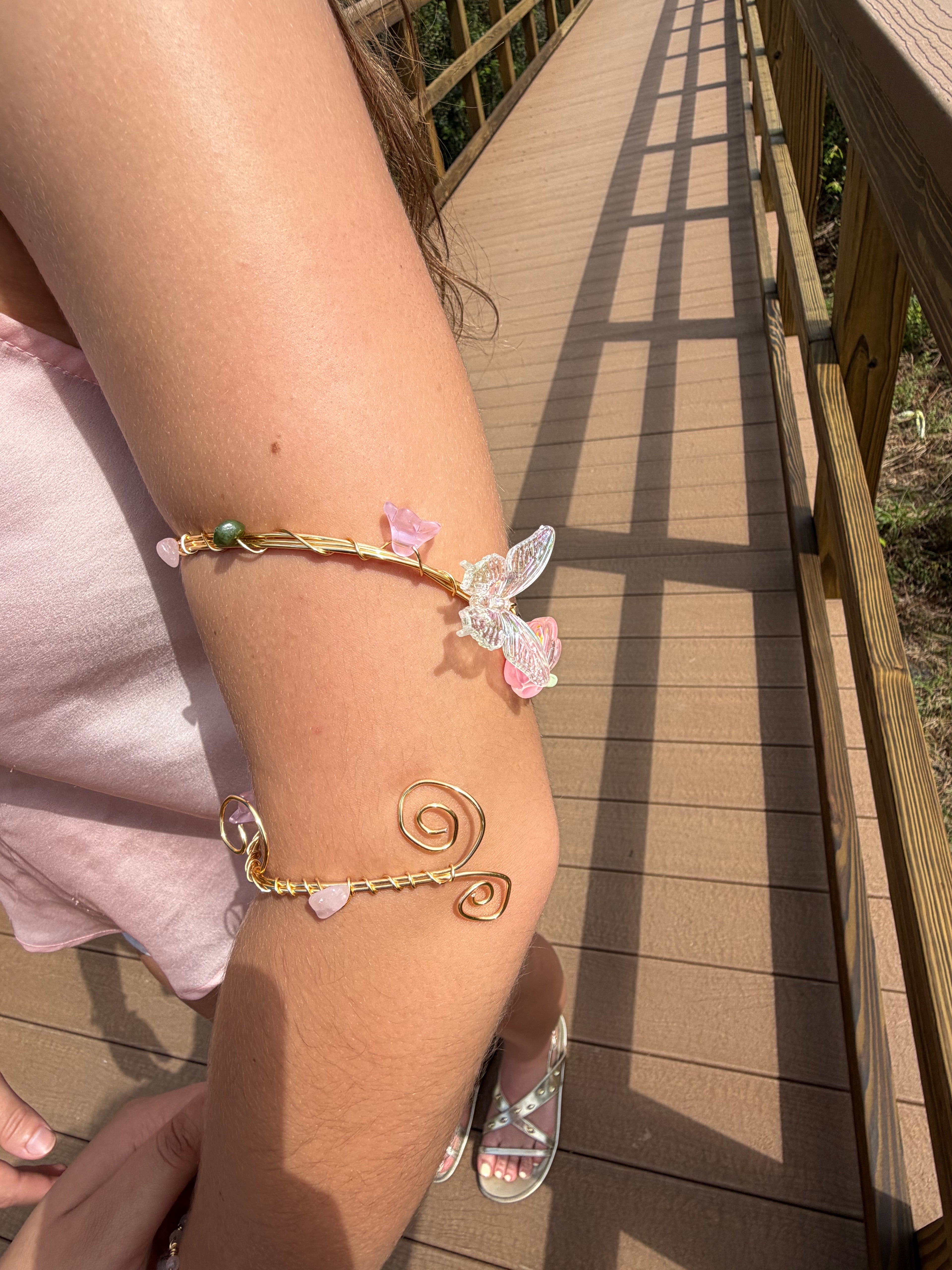 Butterfly charm cuff