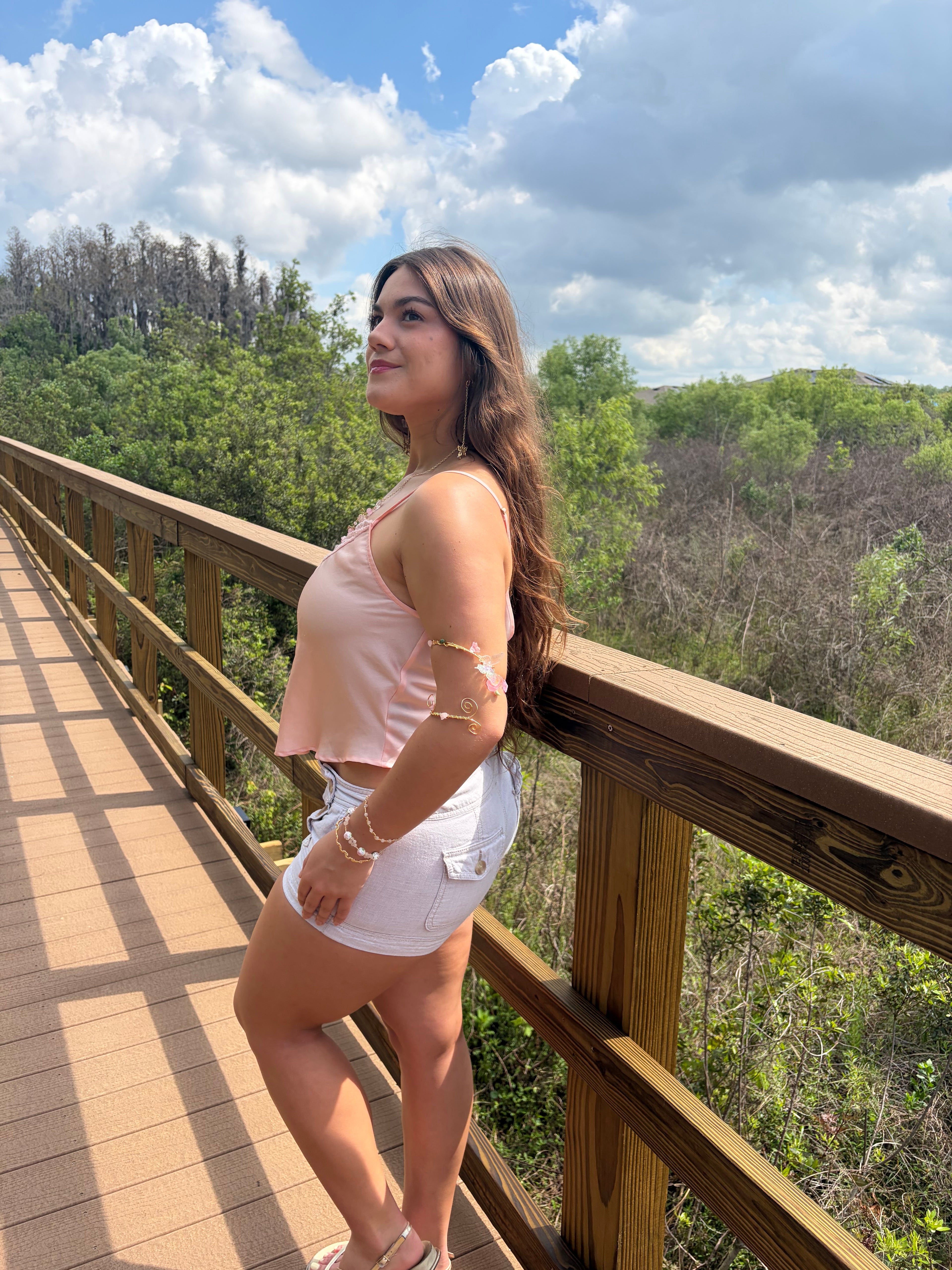 Butterfly charm cuff