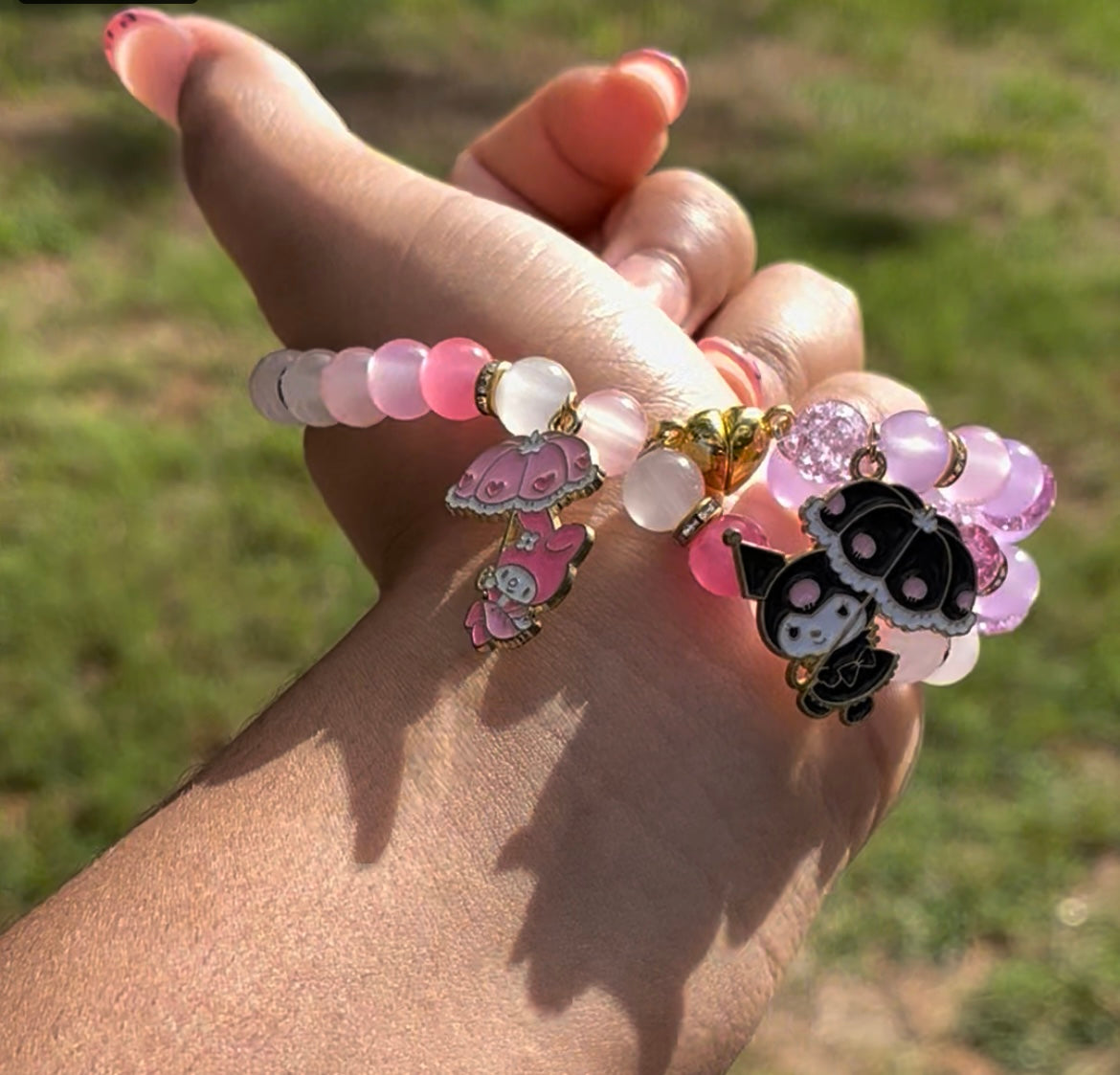 Kuromi And My Melody Connecting Bracelets