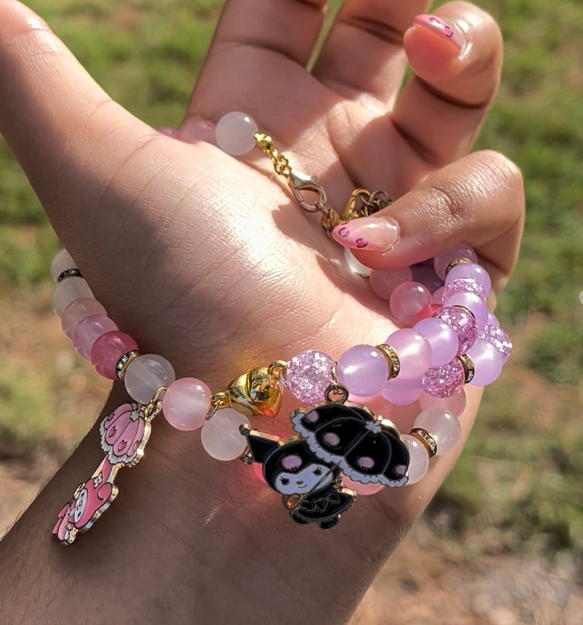 Kuromi And My Melody Connecting Bracelets