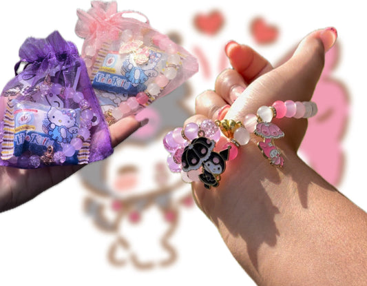 Kuromi And My Melody Connecting Bracelets