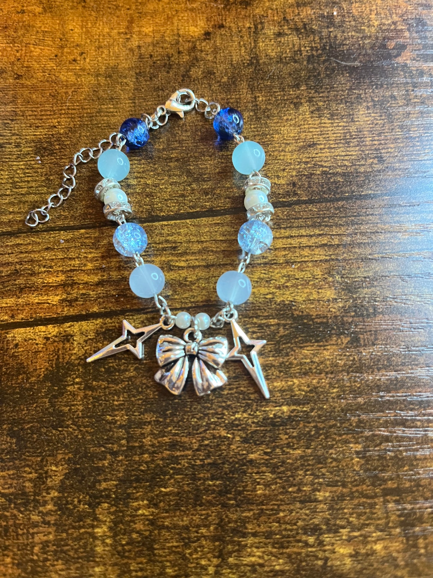 Blue Coquette Bow Bracelet