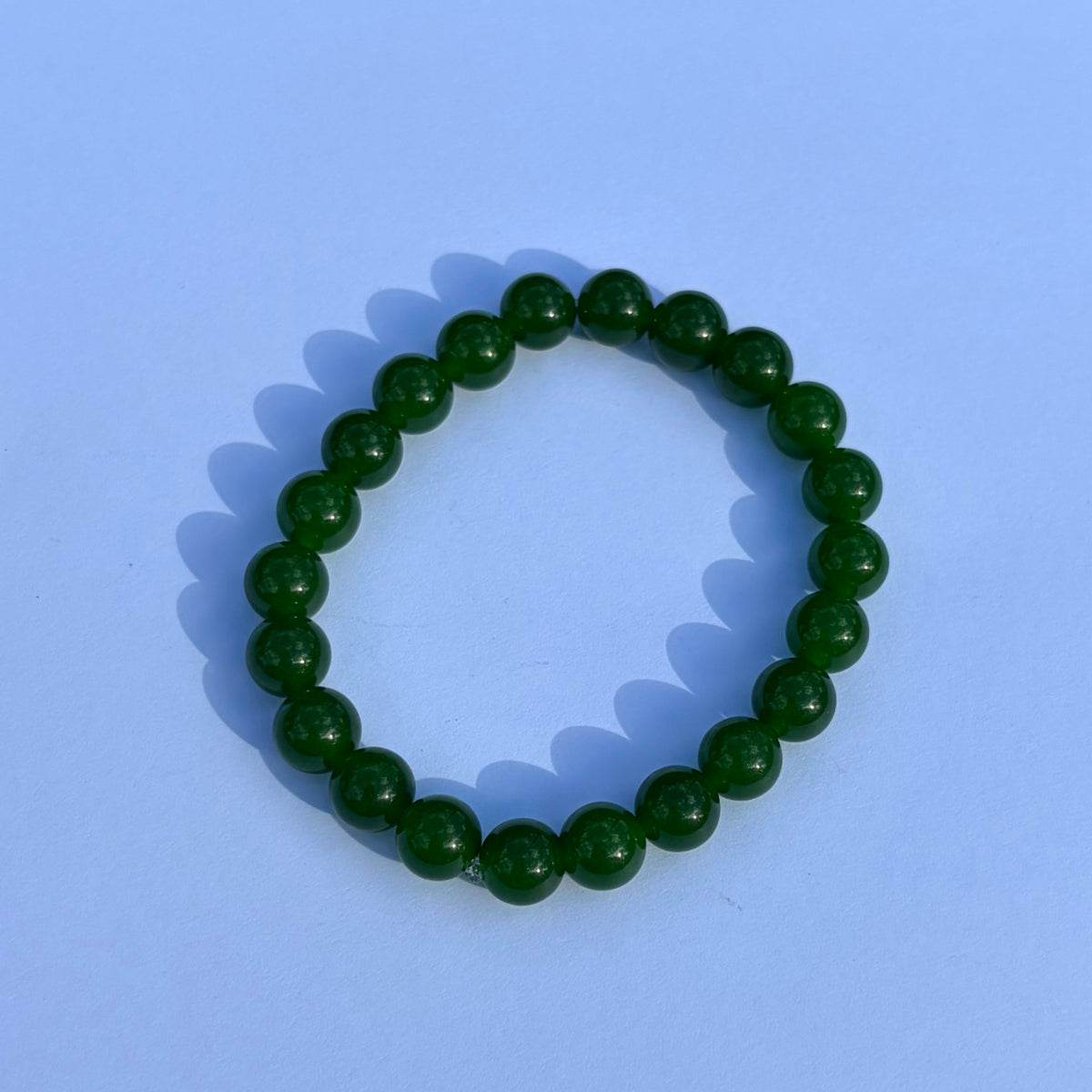 Green Jade Beaded Bracelet