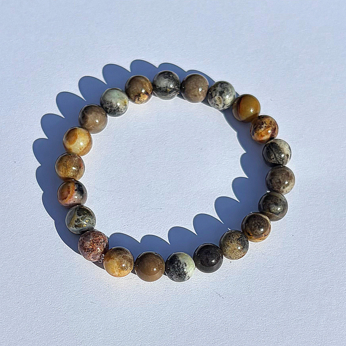 Black Amazonite Beaded Bracelet
