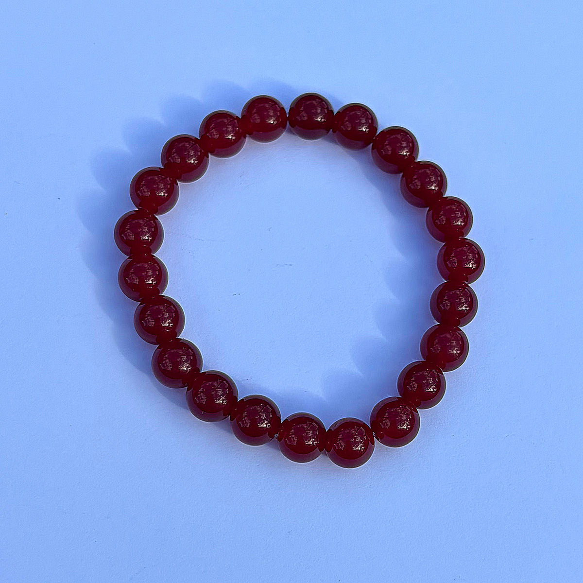 Red Jade Beaded Bracelet