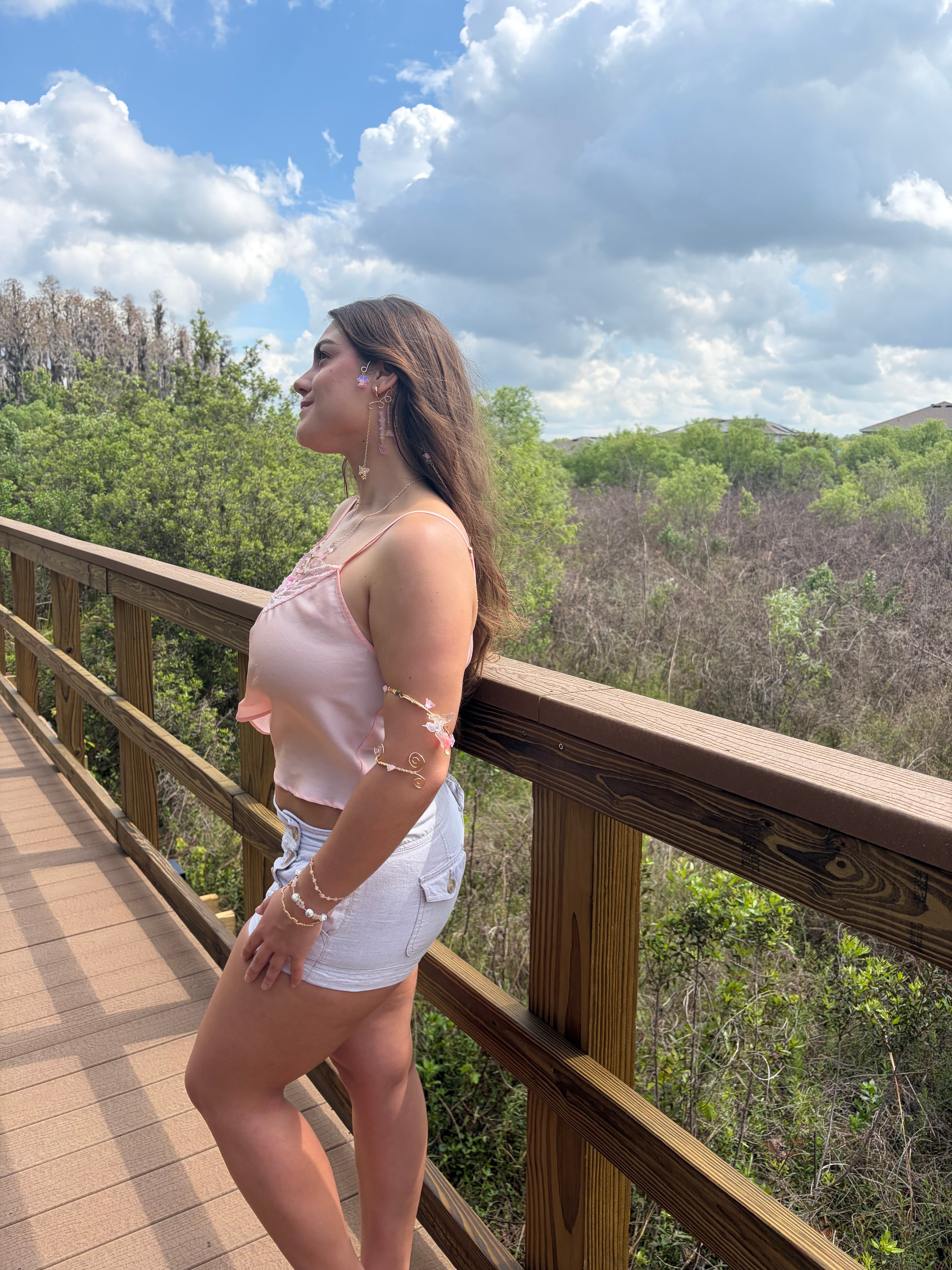 Butterfly charm cuff