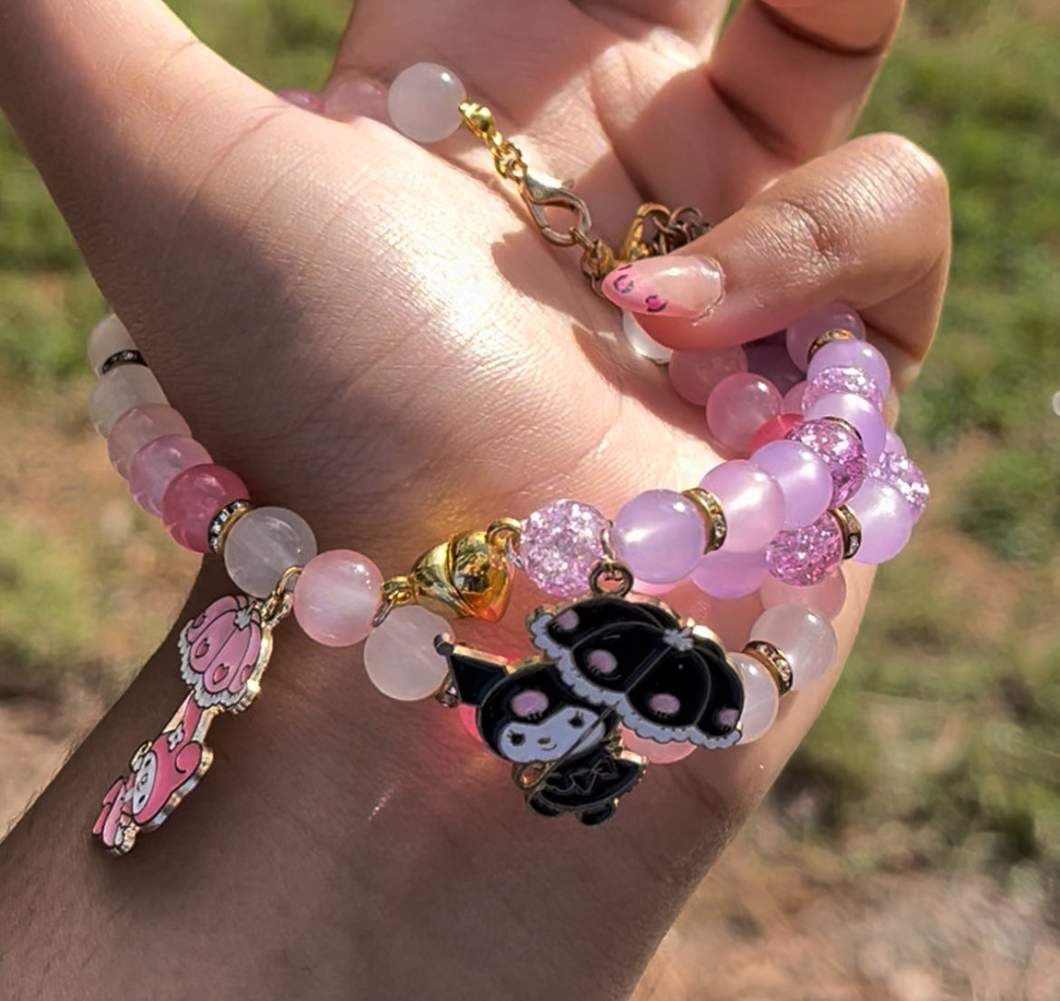 Kuromi And My Melody Connecting Bracelets