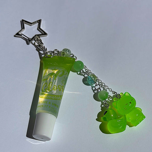 Alien Cat Lipgloss Keychain